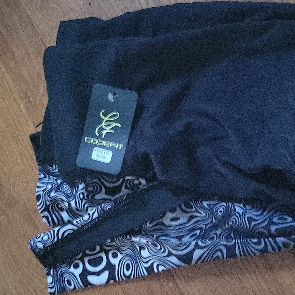 Sportswear yoga pants multi color printed design mesh S/M